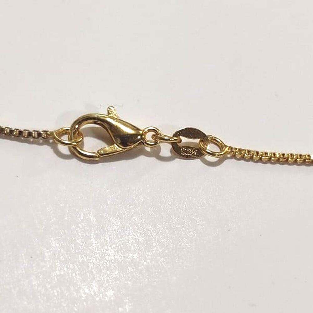 Necklace Gold Plated Silver Virgin Mother Mary Cross Gemstones Christian